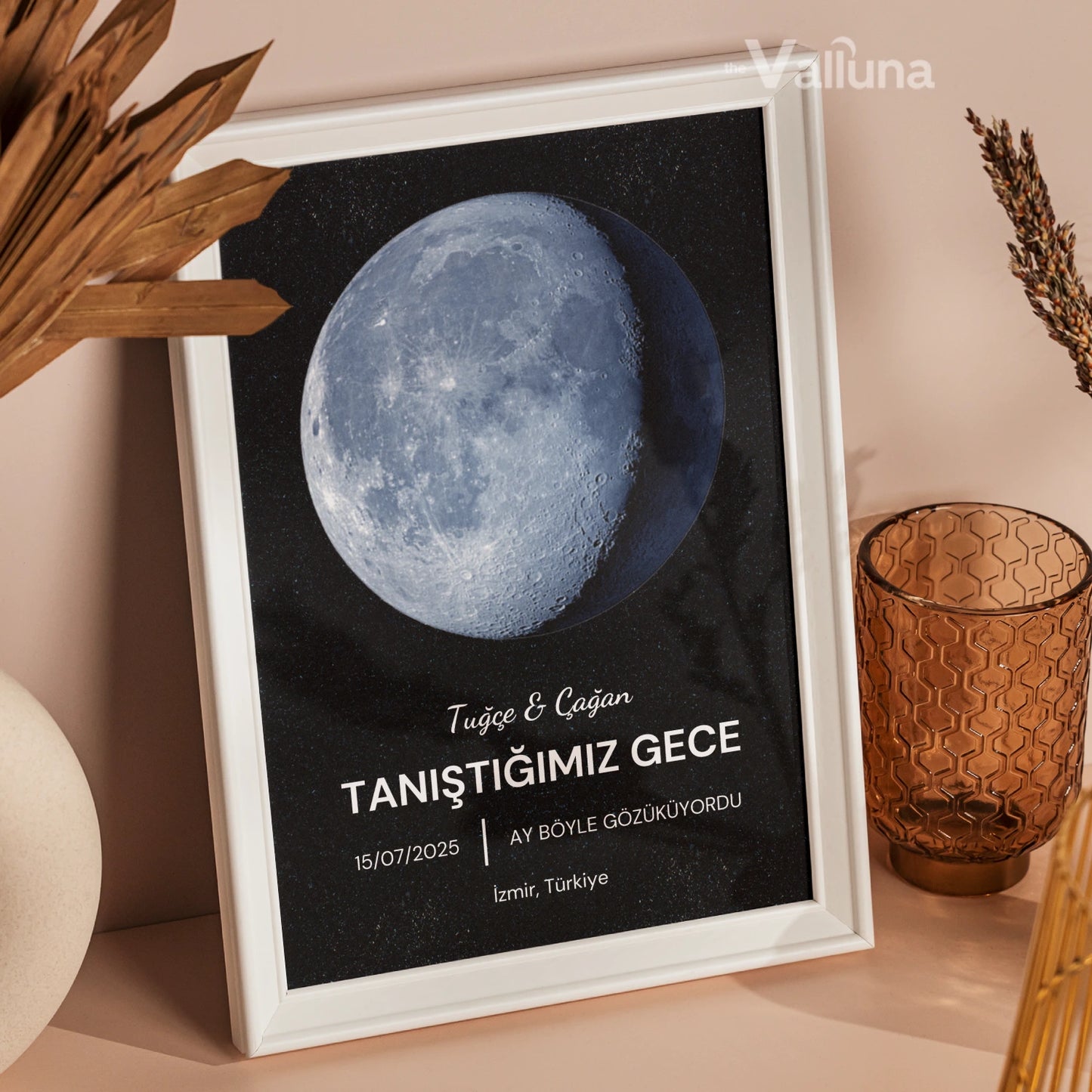 Tanıştığımız gece ay böyleydi | Çerçeveli Poster