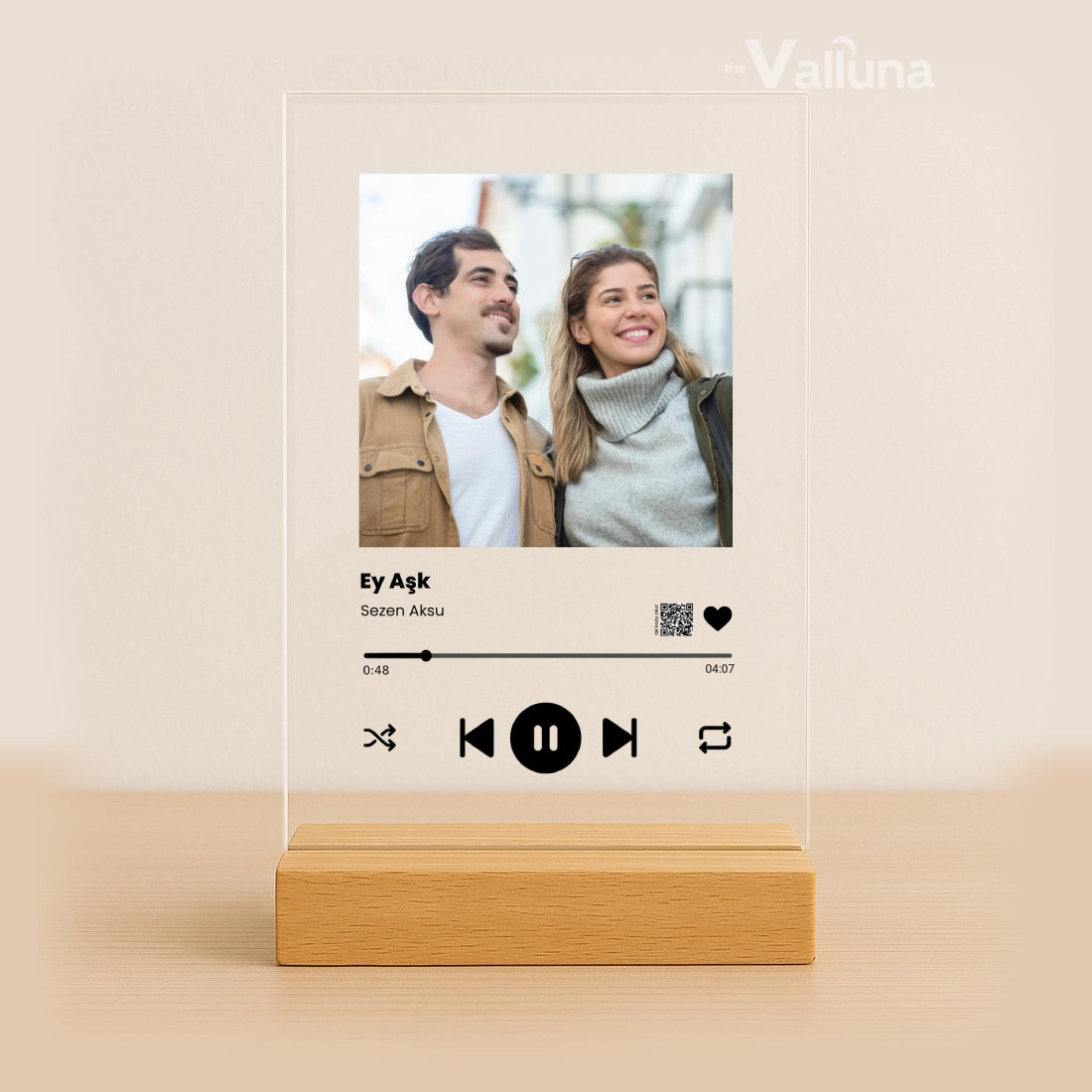 Kişiye özel Spotify Plağı ve QR kodu | Pleksi Plak