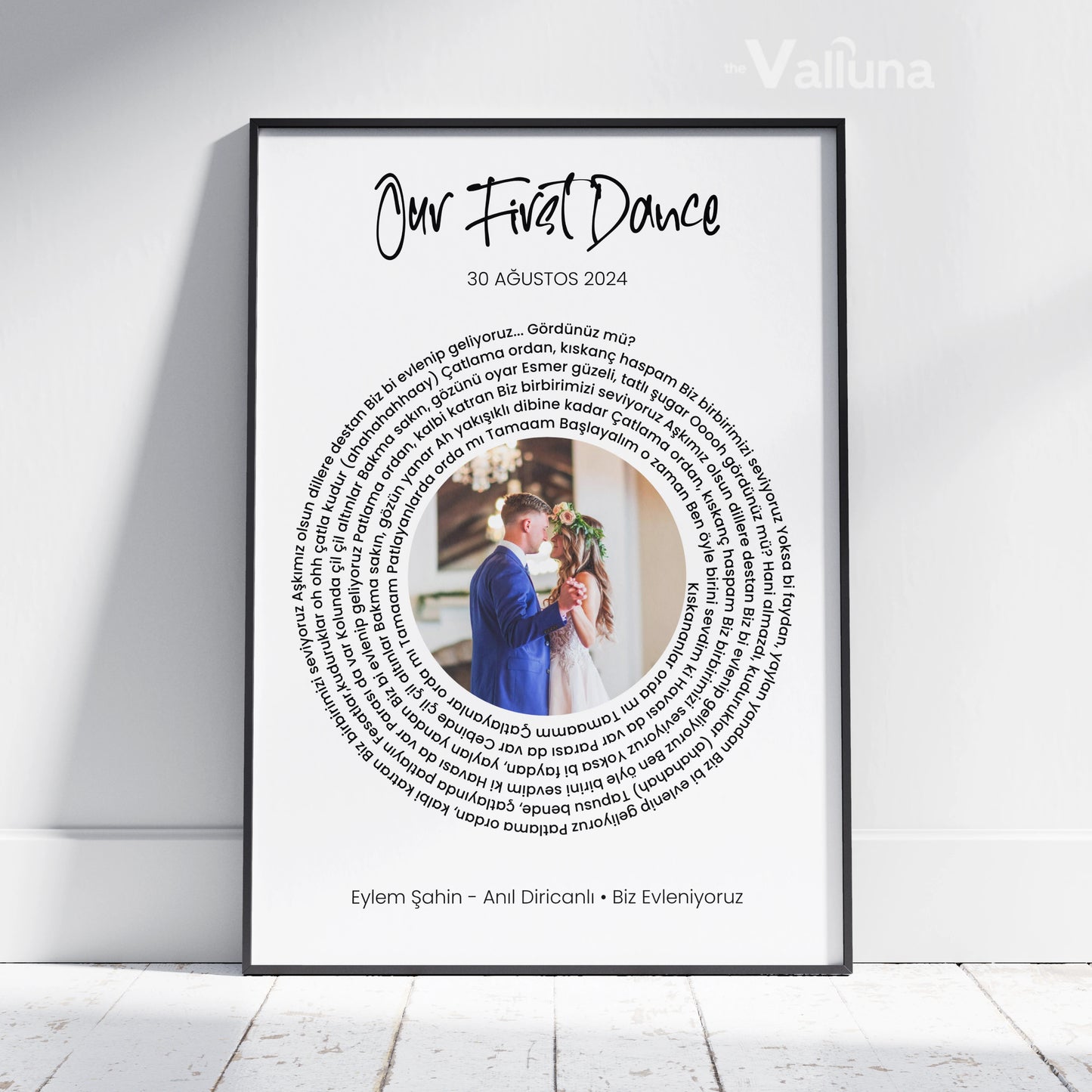 İlk dansımız şarkı sözleri | Çerçeveli Poster
