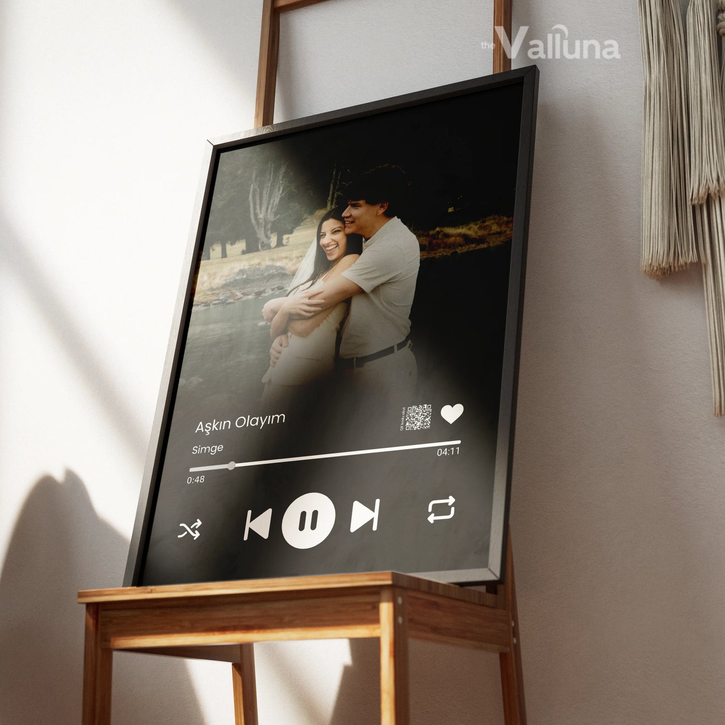 Kişiye özel Spotify Plağı ve QR kodu | Çerçeveli Poster