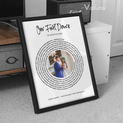 İlk dansımız şarkı sözleri | Çerçeveli Poster