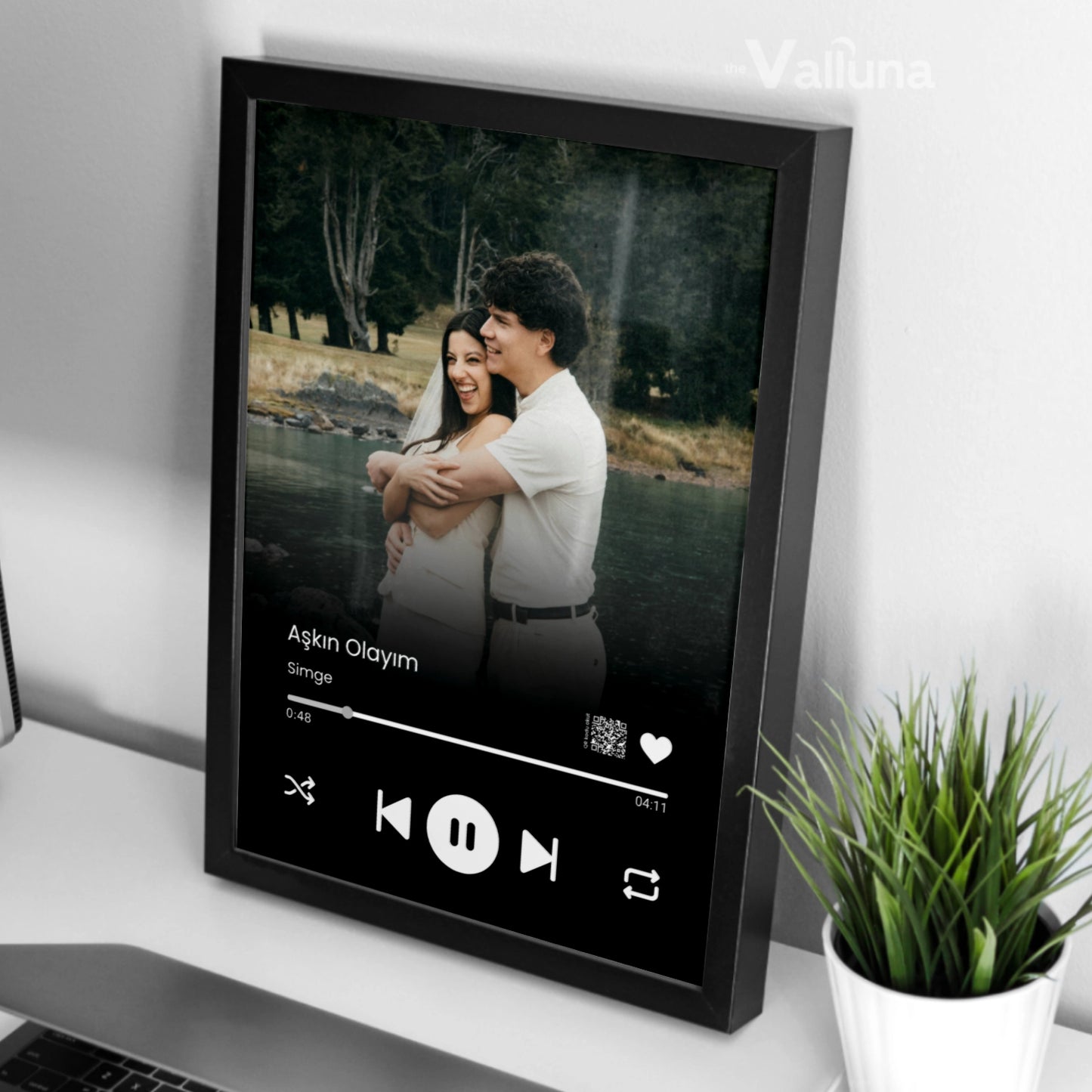 Kişiye özel Spotify Plağı ve QR kodu | Çerçeveli Poster