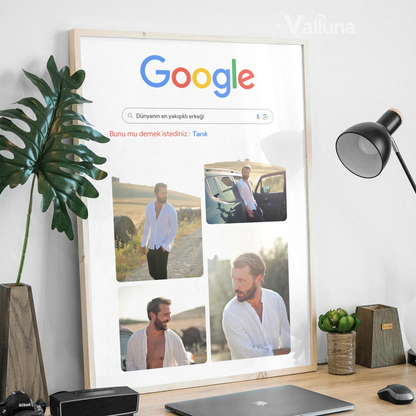 Dünyanın en yakışıklı erkeği Google Görseller | Çerçeveli Poster