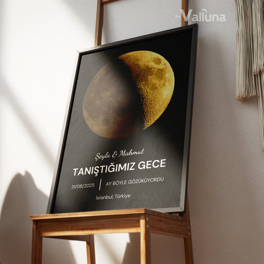 Tanıştığımız gece ay böyleydi | Çerçeveli Poster