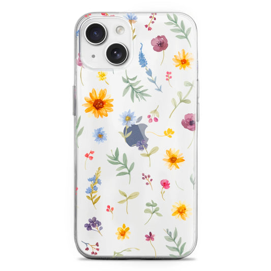 Floral Breeze - Şeffaf Telefon Kılıfı