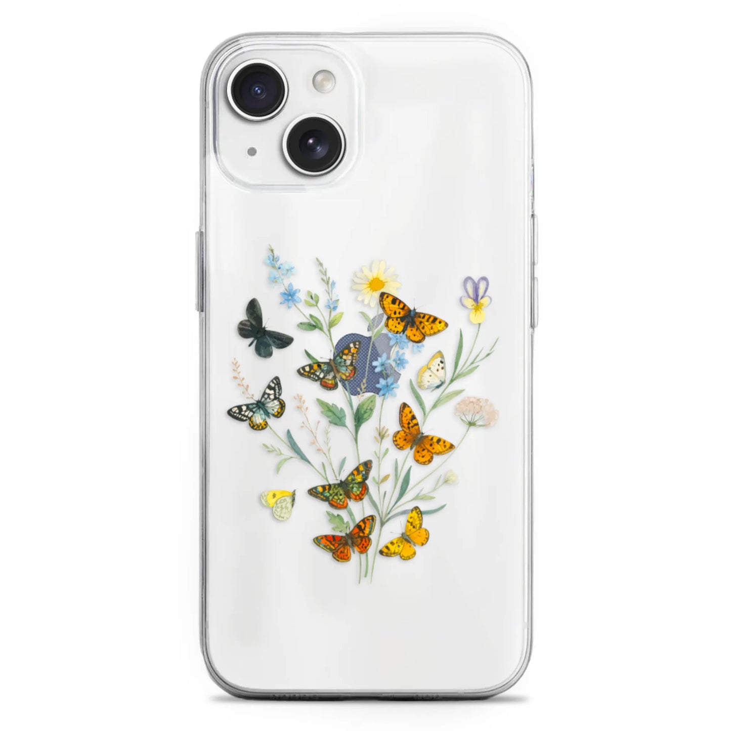 Vintage Butterfly - Şeffaf Telefon Kılıfı