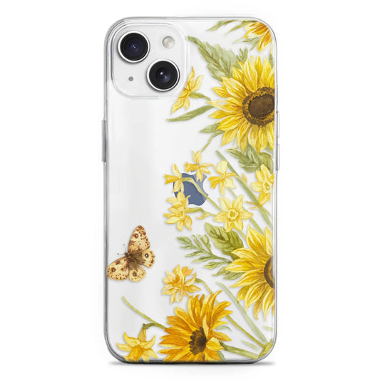 Floral Sunbath - Şeffaf Telefon Kılıfı