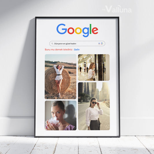 Dünyanın en güzel kadını Google Görseller | Çerçeveli Poster