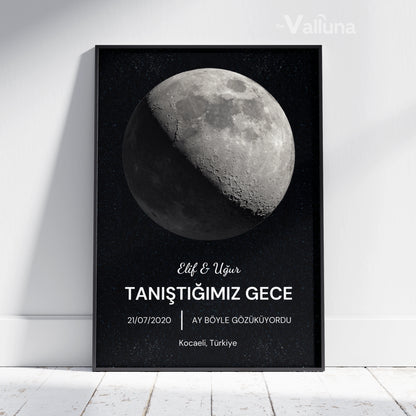 Tanıştığımız gece ay böyleydi | Çerçeveli Poster