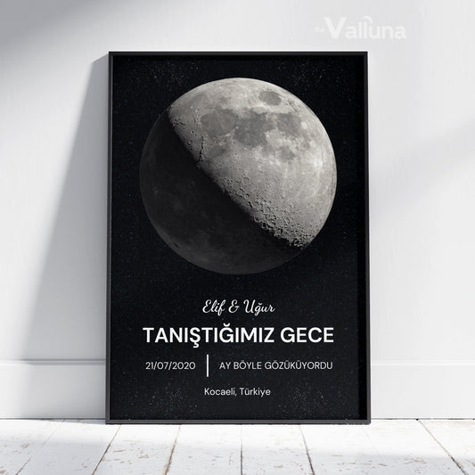 Tanıştığımız gece ay böyleydi | Çerçeveli Poster