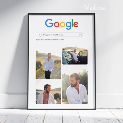 Dünyanın en yakışıklı erkeği Google Görseller | Çerçeveli Poster