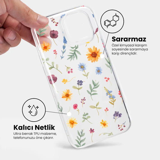 Floral Breeze - Şeffaf Telefon Kılıfı