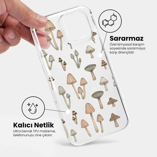 Muddy Mushrooms - Şeffaf Telefon Kılıfı