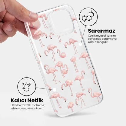 Nostalgic Pink - Şeffaf Telefon Kılıfı