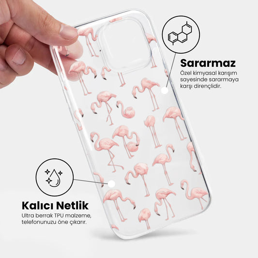 Nostalgic Pink - Şeffaf Telefon Kılıfı