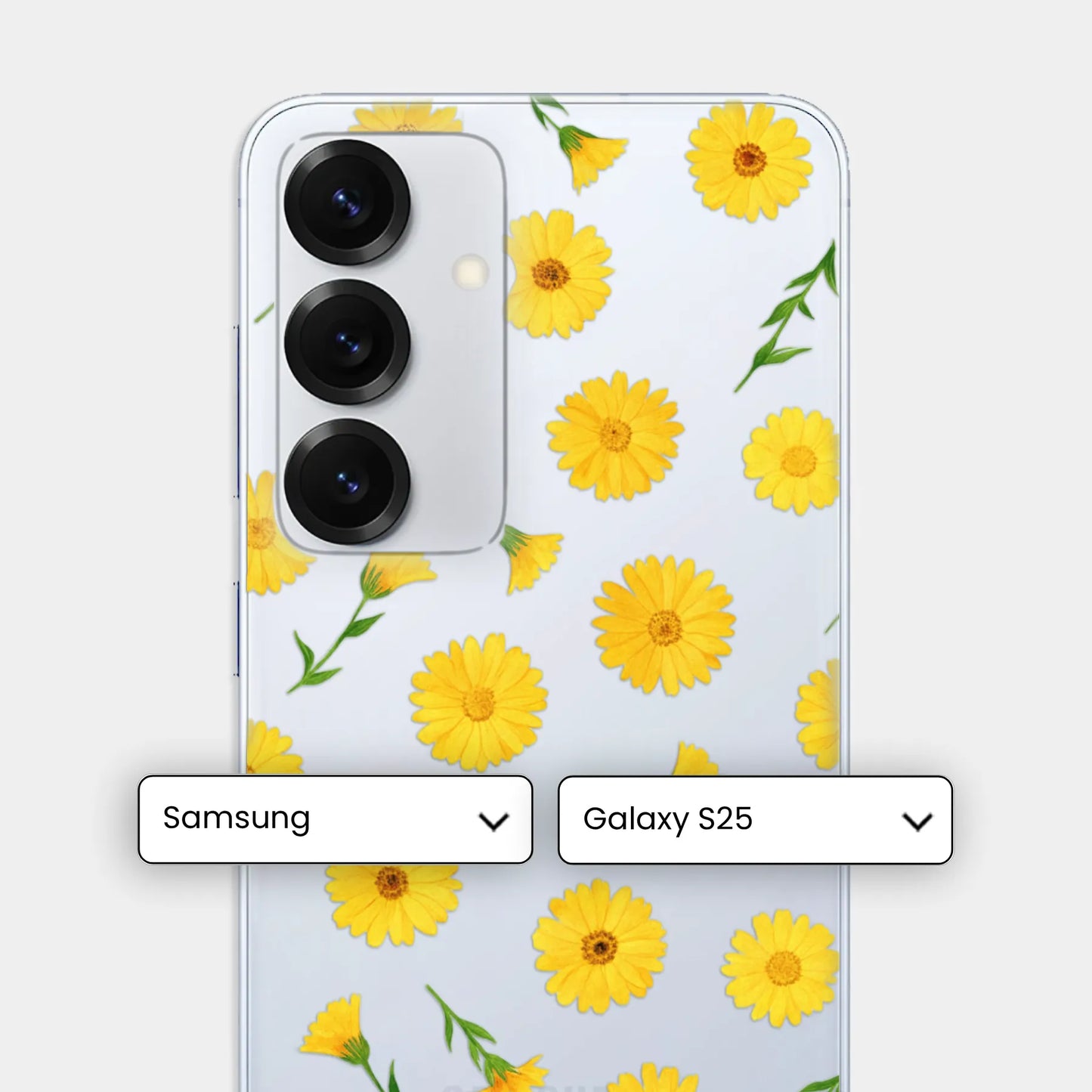 Floral Charm - Şeffaf Telefon Kılıfı