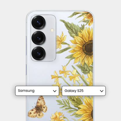 Floral Sunbath - Şeffaf Telefon Kılıfı
