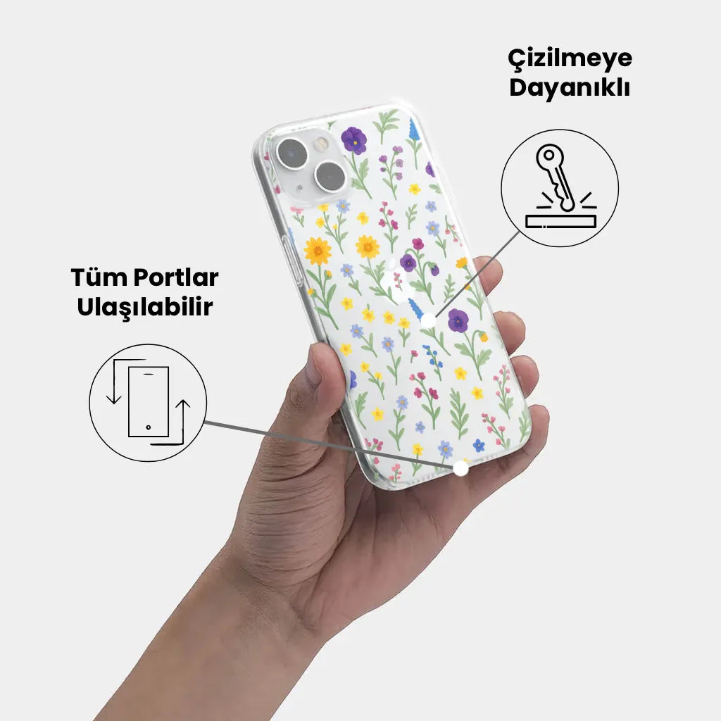 Floral Bloom - Şeffaf Telefon Kılıfı
