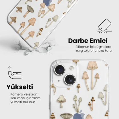 Muddy Mushrooms - Şeffaf Telefon Kılıfı