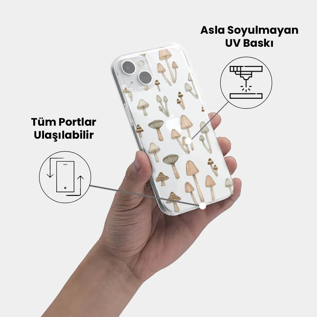 Muddy Mushrooms - Şeffaf Telefon Kılıfı