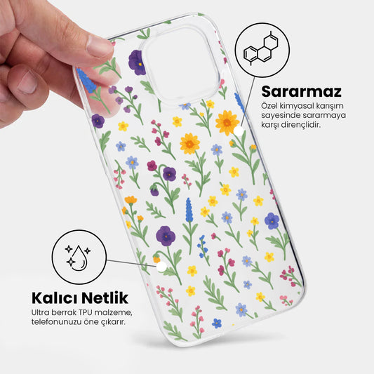 Floral Bloom - Şeffaf Telefon Kılıfı
